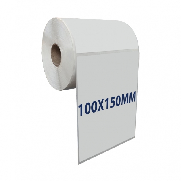 Giấy decal nhiệt A6 100x150mm cuộn 50 mét (350 tờ) dùng in đơn hàng TMĐT và tem vận chuyển