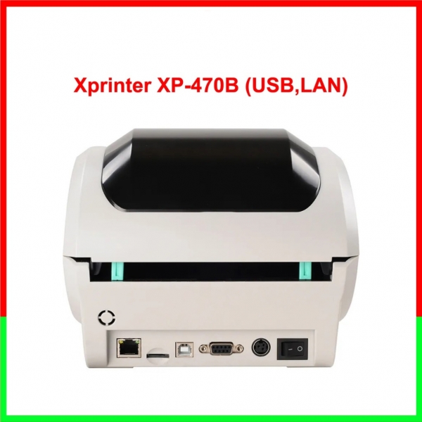 Máy In Đơn Hàng TMĐT, in mã vạch Xprinter XP-470B (USB,LAN) In Đơn GHTK, Shopee, In tem, In Mã Vạch Dùng Giấy Decal A6