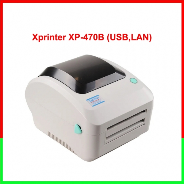 Máy In Đơn Hàng TMĐT, in mã vạch Xprinter XP-470B (USB,LAN) In Đơn GHTK, Shopee, In tem, In Mã Vạch Dùng Giấy Decal A6